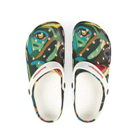 MIA SOFIA  Colorful Abstract EVA Clogs — Artistic Garden Slip‑Ons