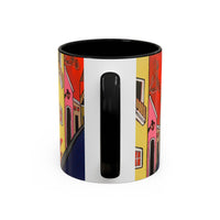 SAN SEBASTIAN.  Colorful Street Scene Accent Coffee Mug — Vibrant Urban Art Ceramic Mug (11/15oz)