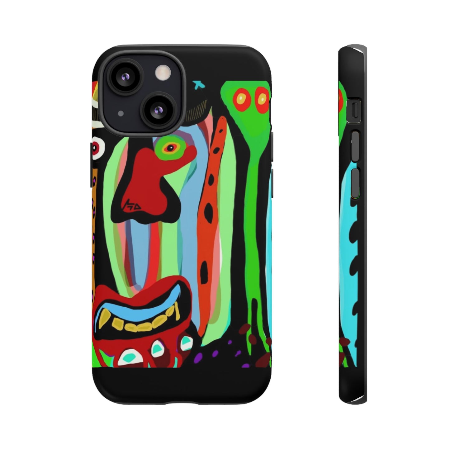 CRAZY.   Tribal Face Phone Case — Colorful Modern Art iPhone Cover