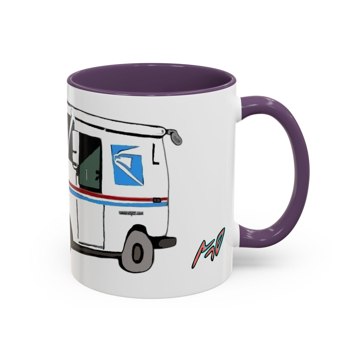 LLV Postal Service Mail Truck Accent Coffee Mug — Retro USPS Delivery Van Illustration (11/15oz)