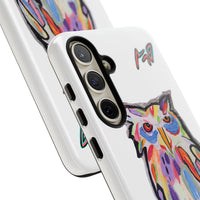Colorful Owl Phone Case — Artistic Owl Illustration Tough Case