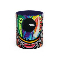 Abstract Street-Art Eye Coffee Mug — Colorful Graffiti Accent Mug (11/15 oz)