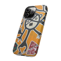 Abstract TAINO  Tribal Art Phone Case – Bold Orange Graphic Protective Cover