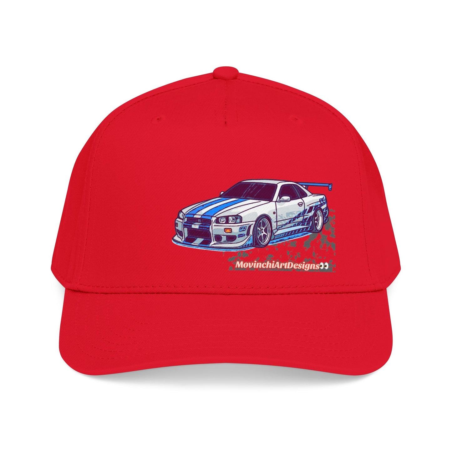 Racing Skyline Embroidered Cap — Vintage GT Sports Car Hat