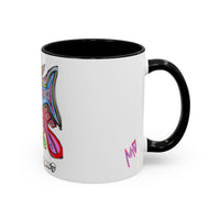 Colorful Shark Attack  Fish Accent Coffee Mug — Bold Nautical Art 11/15oz