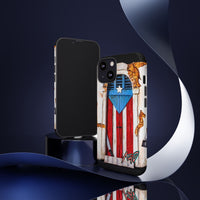 Puerto Rican Flag Phone Case - Rustic Coquí Door Design Tough Case