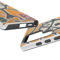 Abstract TAINO  Tribal Art Phone Case – Bold Orange Graphic Protective Cover
