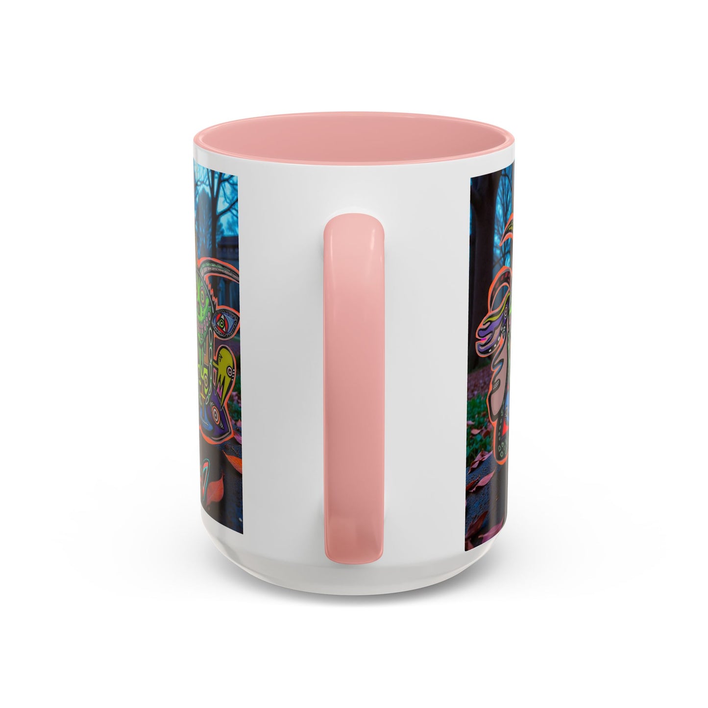 RYDER4.0  Psychedelic Forest Accent Coffee Mug – Colorful Trippy Creature Design (11/15oz)