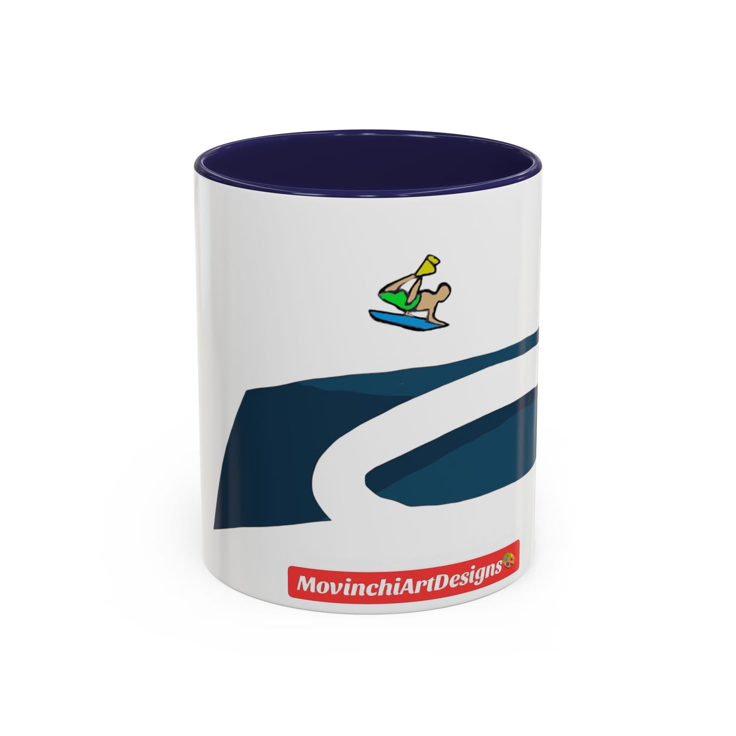 AERIAL.   Wave Accent Coffee Mug — Watersports Lover Gift