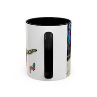 Colorful Pop Art Dog Accent Coffee Mug — Vibrant French Bulldog Design (11/15 oz)
