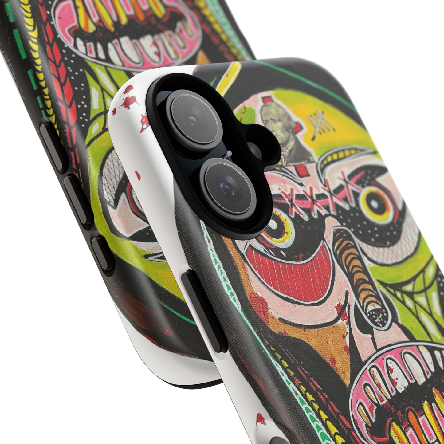 KUNTA.  Abstract Tribal Skull Phone Case — Colorful Street Art Protective Cover