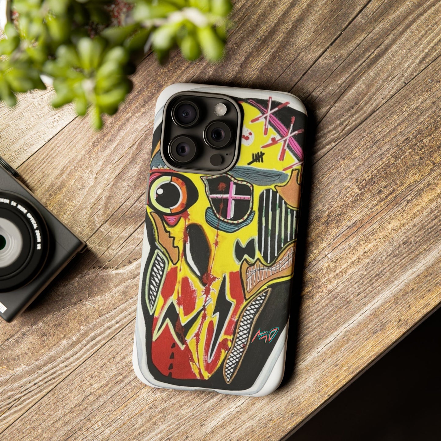 VINCENT.  Skull Riot Phone Case – Colorful Abstract Horror Art Protective Cover