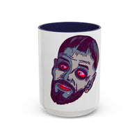 Edgy 3x  Horror Face Accent Coffee Mug (11/15oz) — 'ANAL 3X' Graphic