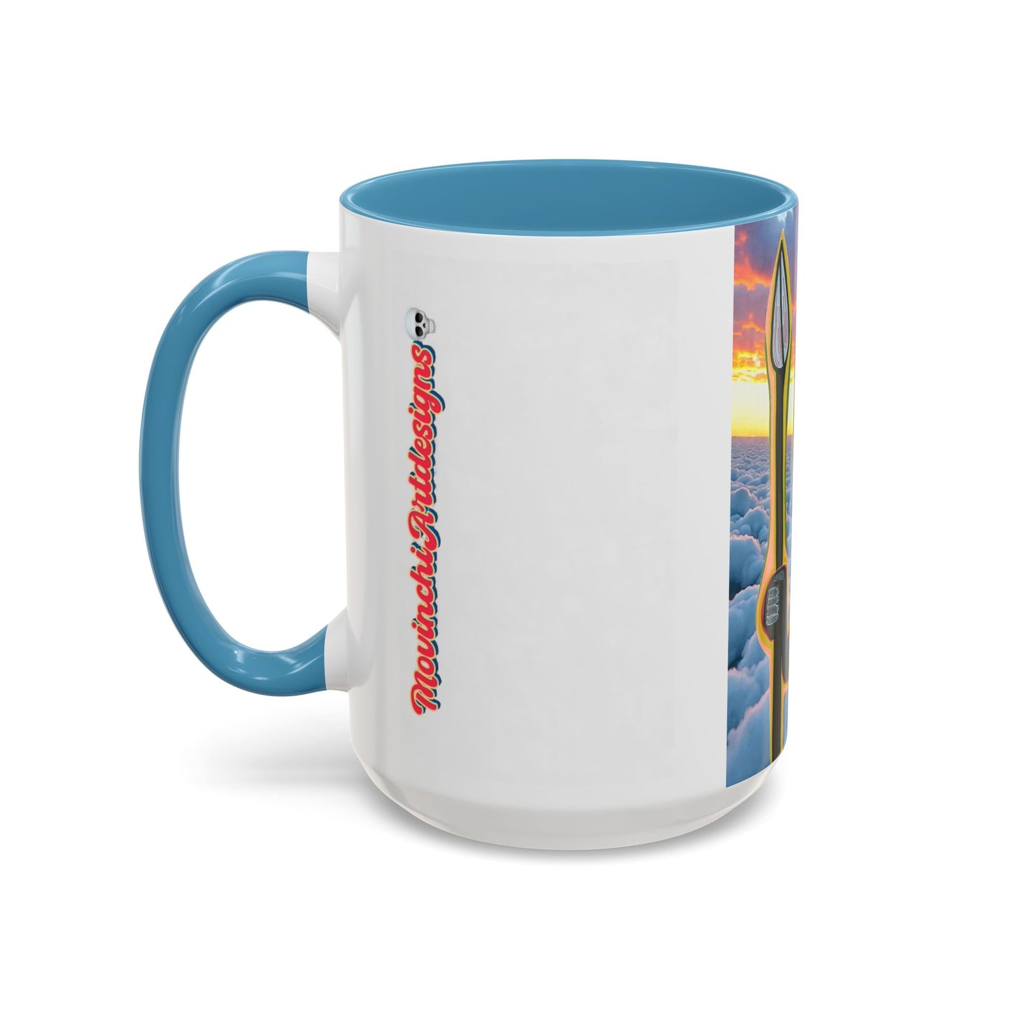 Surreal VINCENT Tribal Warrior Accent Coffee Mug — Colorful Skull Art 11/15oz