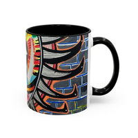 Abstract Street-Art Eye Coffee Mug — Colorful Graffiti Accent Mug (11/15 oz)