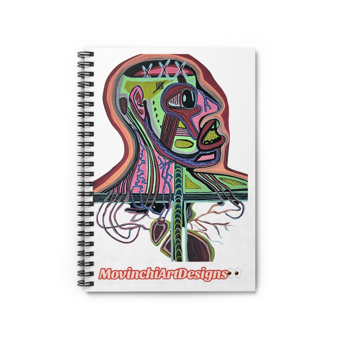 HEART ATTACK  Anatomical Art Spiral Notebook — Colorful Abstract Human Anatomy Sketchbook