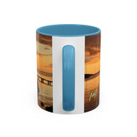 Sunset Harbor Coffee Mug — Golden Beach Sunrise Accent Mug (11/15oz)