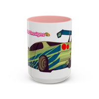 R34  Racing Skyline Accent Coffee Mug — Fast Car Drift Design (11/15oz)
