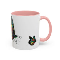 Colorful Butterfly Coffee Mug — Vibrant Monarch Art Accent Mug (11/15oz)