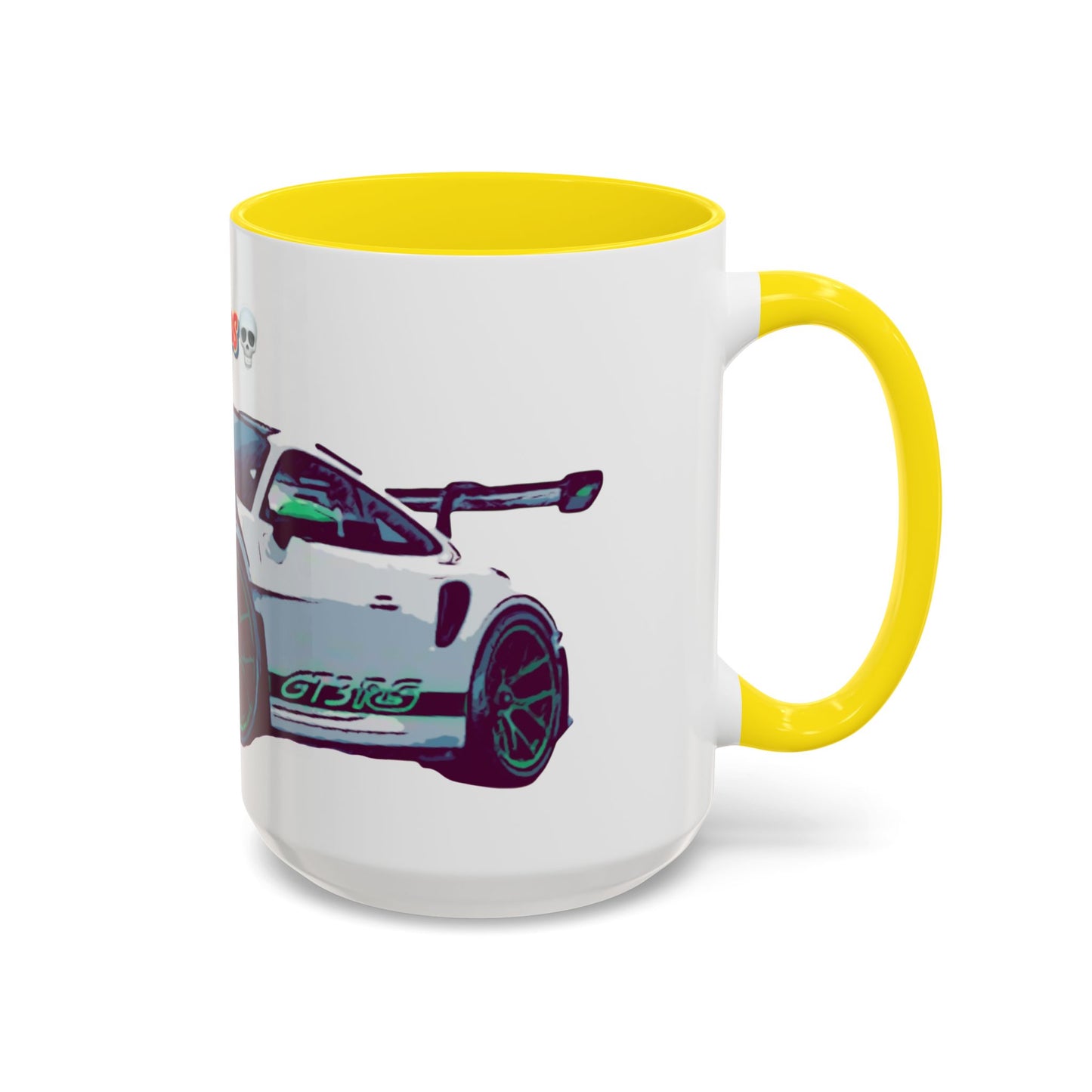Porsche GT3 Cup Accent Coffee Mug – Racing Car Graphic 11/15oz
