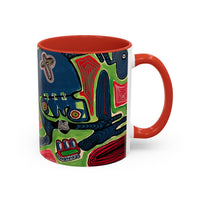 AFTER LIFE2.0  Abstract Neon Doodle Coffee Mug — Colorful Surreal Art Accent Mug (11/15oz)