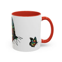Colorful Butterfly Coffee Mug — Vibrant Monarch Art Accent Mug (11/15oz)
