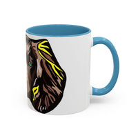 MR COCKER Dog Portrait Accent Coffee Mug — Brown Spaniel Art Mug (11/15oz)