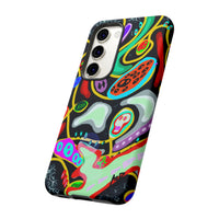 CRAZY4  Abstract Neon Skull Phone Case — Colorful Psychedelic Protective Cover