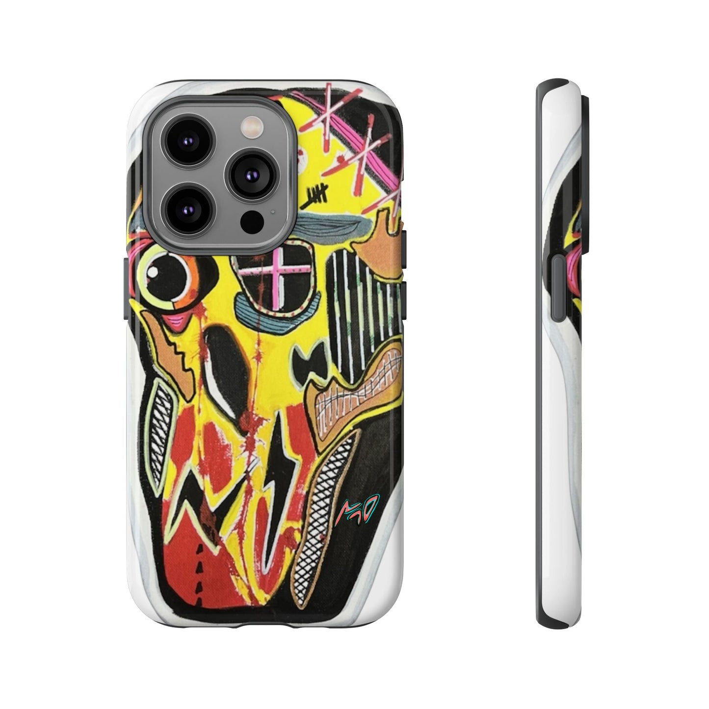 VINCENT.  Skull Riot Phone Case – Colorful Abstract Horror Art Protective Cover