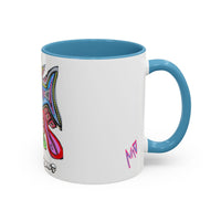 Colorful Shark Attack  Fish Accent Coffee Mug — Bold Nautical Art 11/15oz