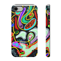 CRAZY4  Abstract Neon Skull Phone Case — Colorful Psychedelic Protective Cover