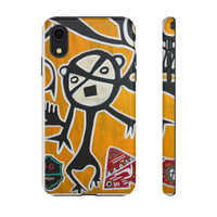 Abstract TAINO  Tribal Art Phone Case – Bold Orange Graphic Protective Cover