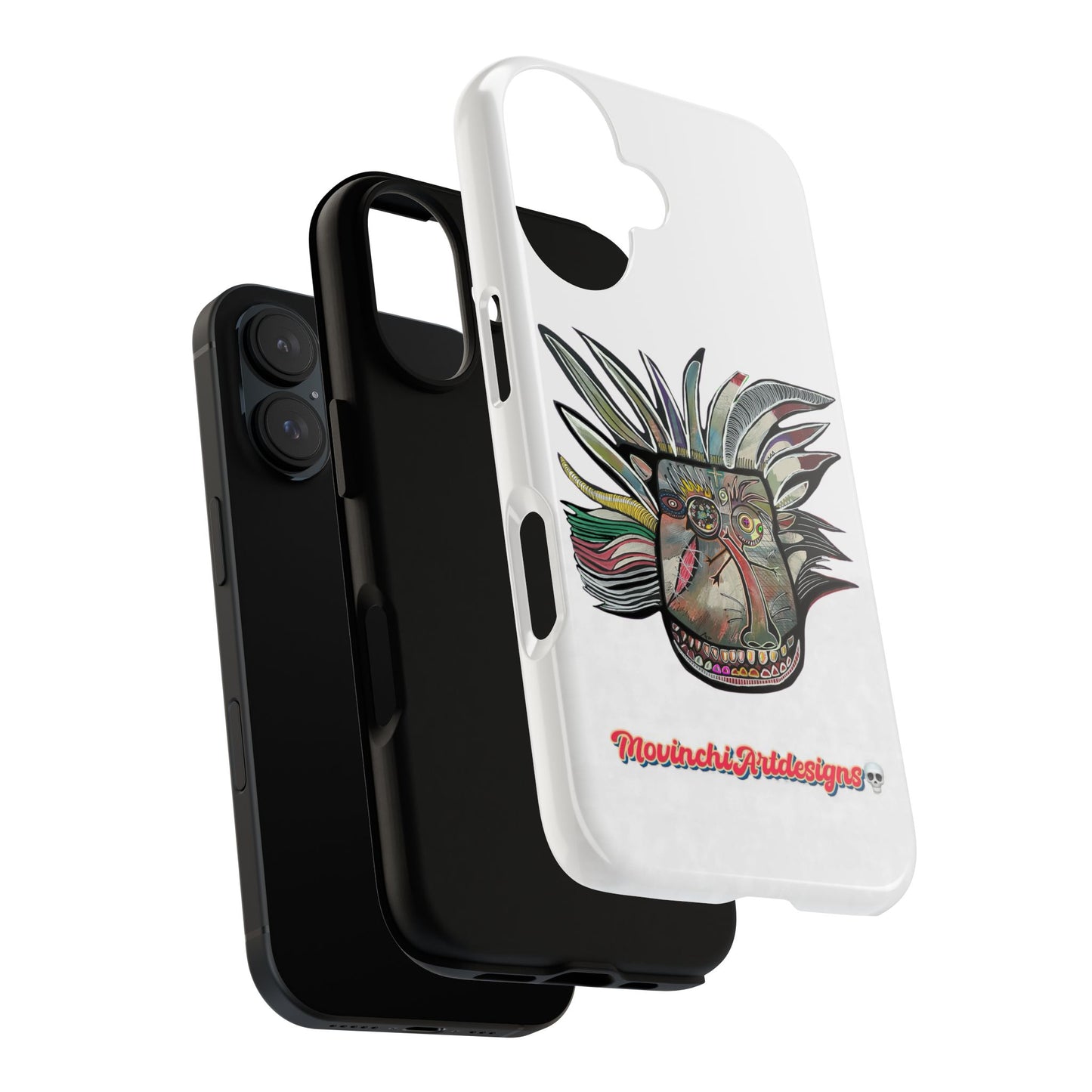 Colorful Tribal Monkey Phone Case — Artistic Totem iPhone Cover