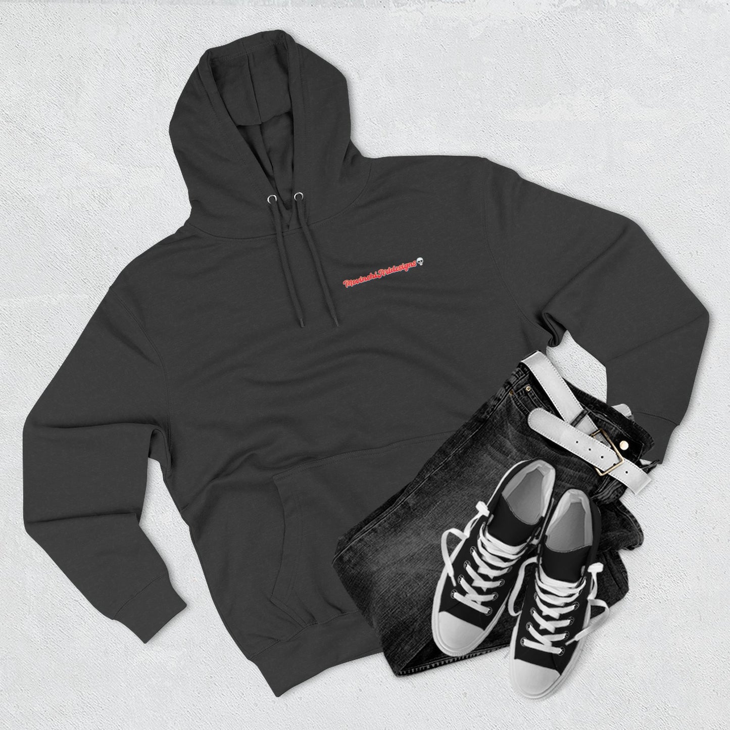 HEART ATTACK  Abstract Psyche Hoodie — Colorful Three-Panel Back Art Fleece Hoodie