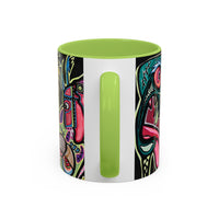Abstract Neon DEPRESSION2.0   Monster Coffee Mug — Colorful Surreal Art Accent Mug (11/15oz)