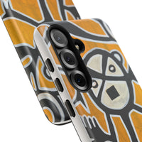 Abstract TAINO  Tribal Art Phone Case – Bold Orange Graphic Protective Cover
