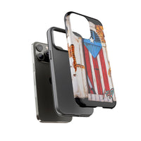 Puerto Rican Flag Phone Case - Rustic Coquí Door Design Tough Case