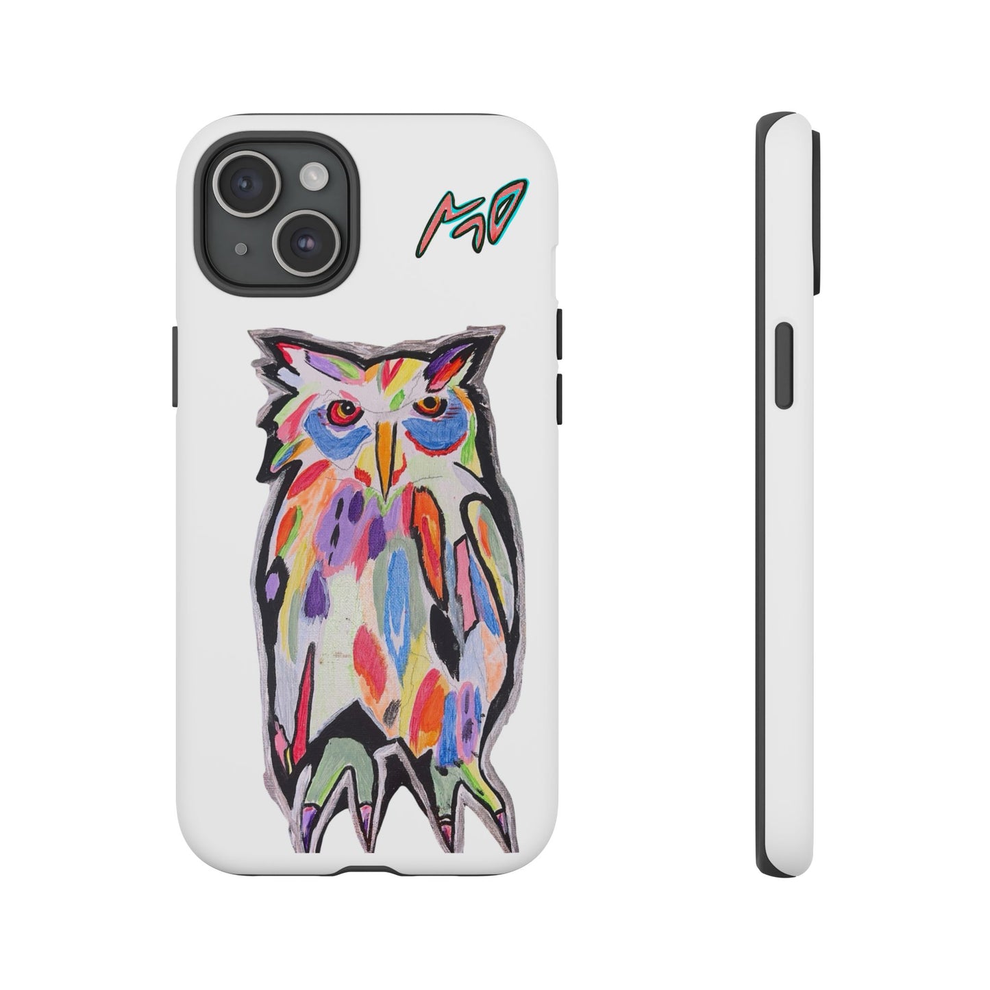 Colorful Owl Phone Case — Artistic Owl Illustration Tough Case