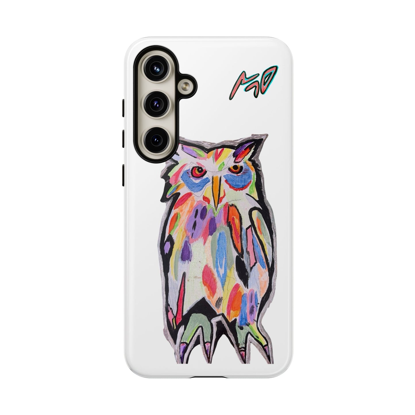 Colorful Owl Phone Case — Artistic Owl Illustration Tough Case