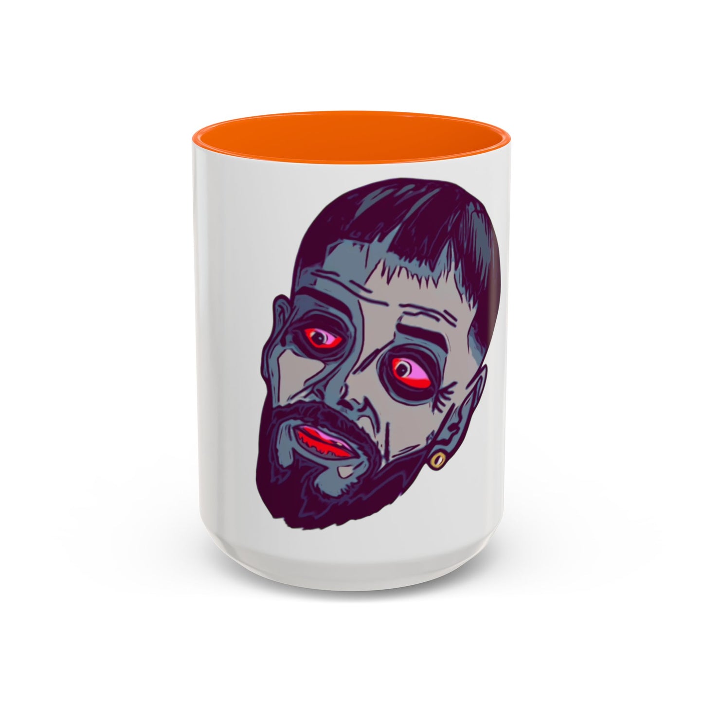 Edgy 3x  Horror Face Accent Coffee Mug (11/15oz) — 'ANAL 3X' Graphic