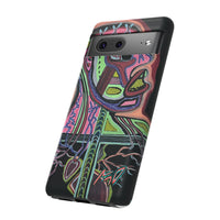 HEART ATTACK Abstract Neon Face Tough Phone Case – Vibrant Art Phone Cover