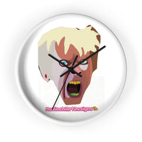 KAREN.  Screaming Face Wall Clock — Bold Pop Art Horror Home Decor