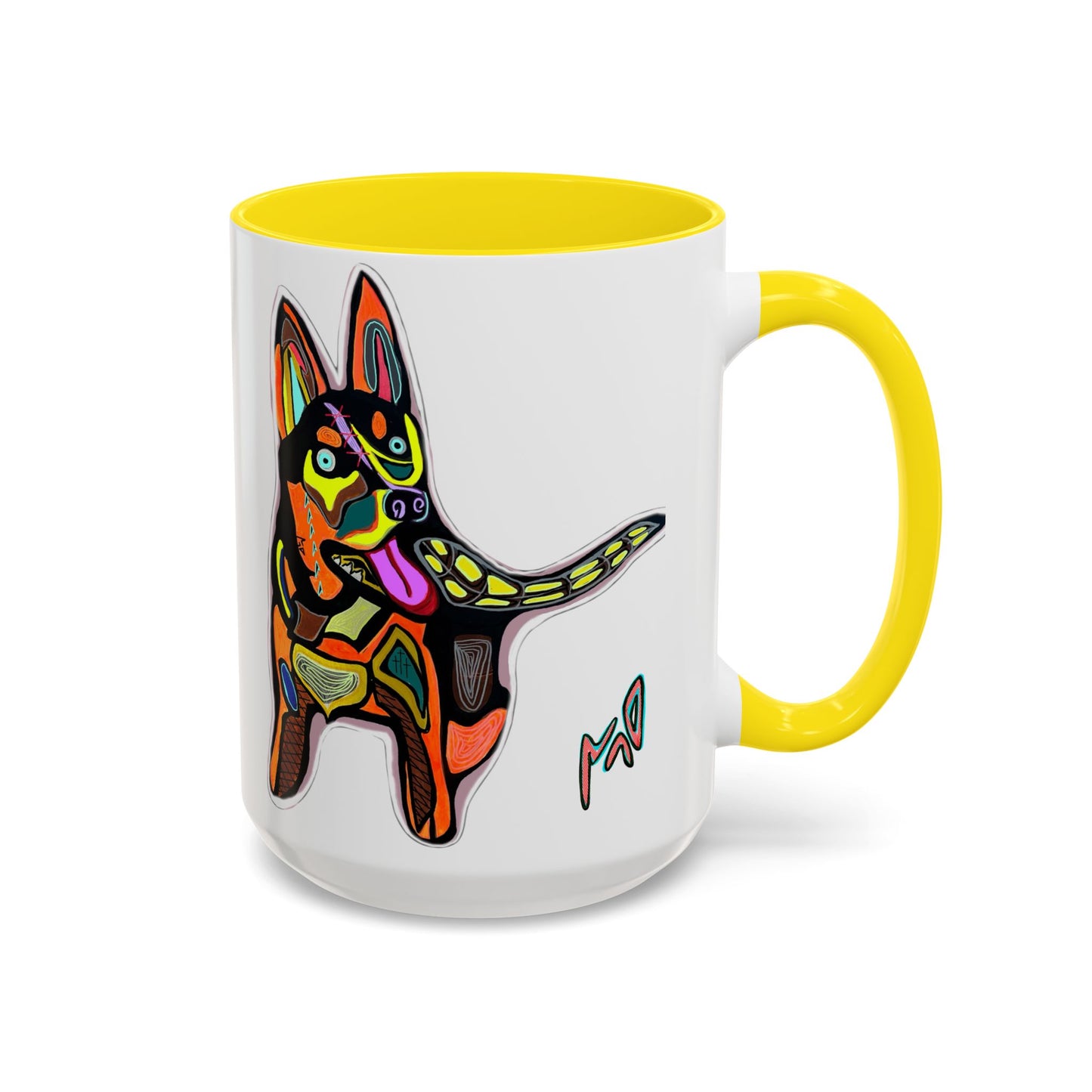 Colorful Pop Art Dog Accent Coffee Mug — Vibrant French Bulldog Design (11/15 oz)