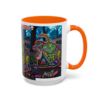 RYDER4.0  Psychedelic Forest Accent Coffee Mug – Colorful Trippy Creature Design (11/15oz)