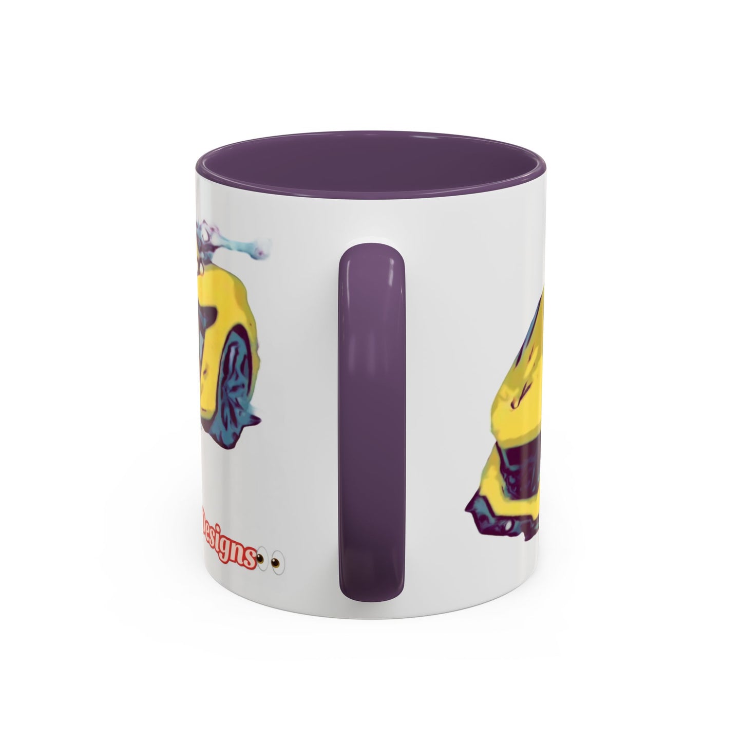ZR1 Lover Coffee Mug — Yellow Sports Car & Boston Terrier Accent Mug (11/15 oz)