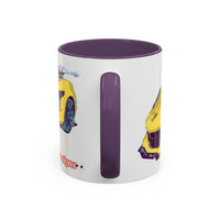 ZR1 Lover Coffee Mug — Yellow Sports Car & Boston Terrier Accent Mug (11/15 oz)