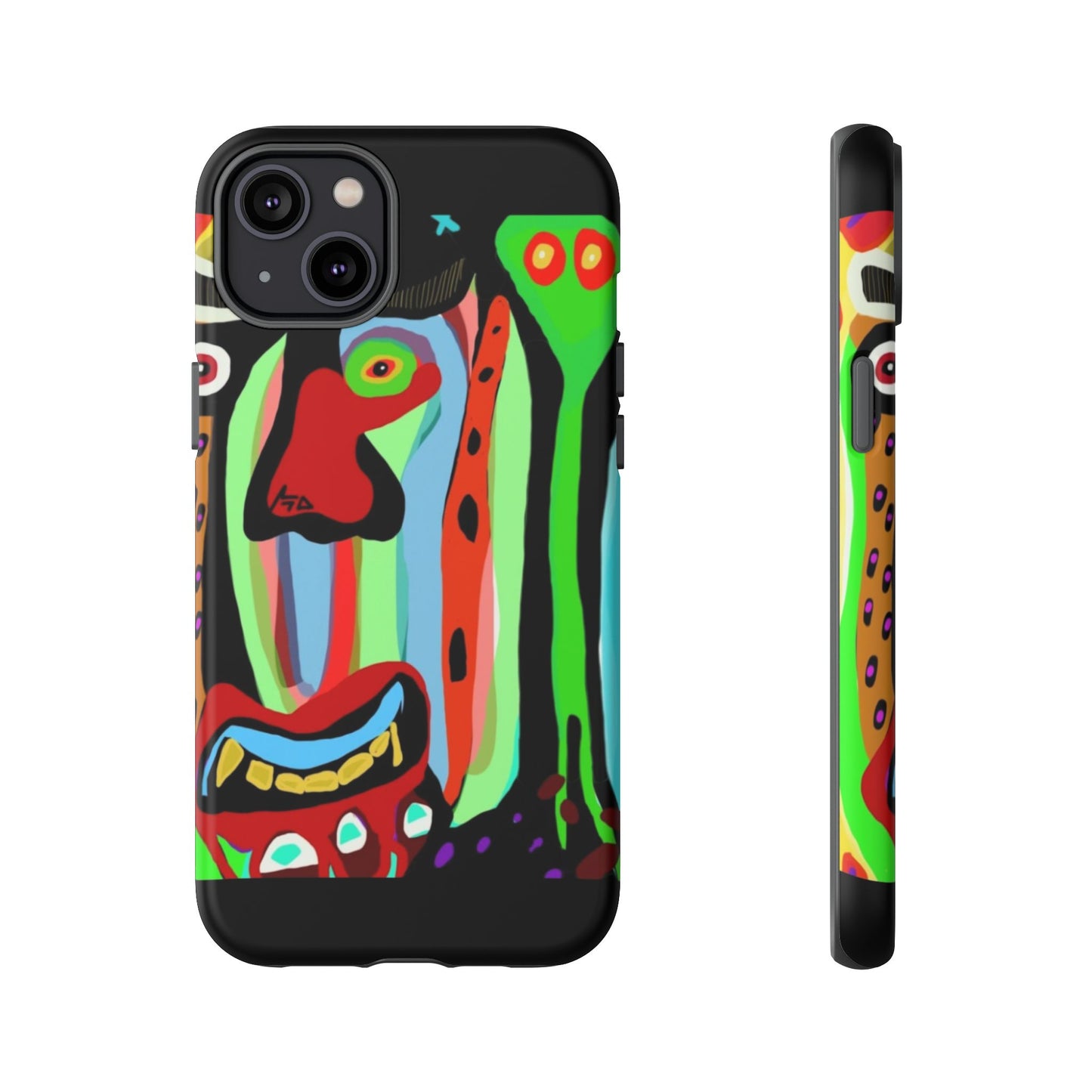 CRAZY.   Tribal Face Phone Case — Colorful Modern Art iPhone Cover