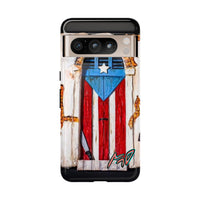 Puerto Rican Flag Phone Case - Rustic Coquí Door Design Tough Case