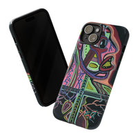HEART ATTACK Abstract Neon Face Tough Phone Case – Vibrant Art Phone Cover