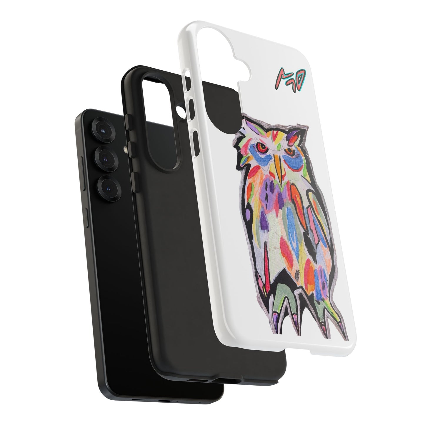Colorful Owl Phone Case — Artistic Owl Illustration Tough Case